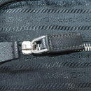 PRADA Carry Case Trunk Nylon Black Silver Auth 182881-25