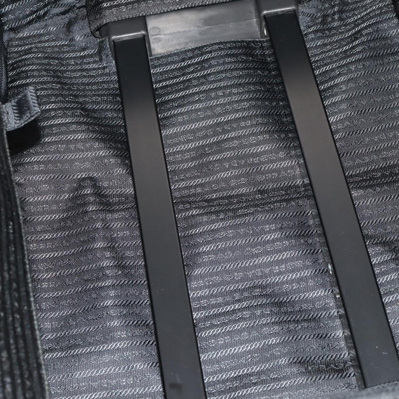 PRADA Carry Case Trunk Nylon Black Silver Auth 182881