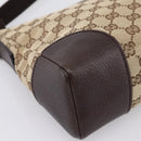 GUCCI GG Canvas Shoulder Bag Brown Silver 114273 Auth 182886A-11