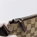 GUCCI GG Canvas Shoulder Bag Brown Silver 114273 Auth 182886A-14