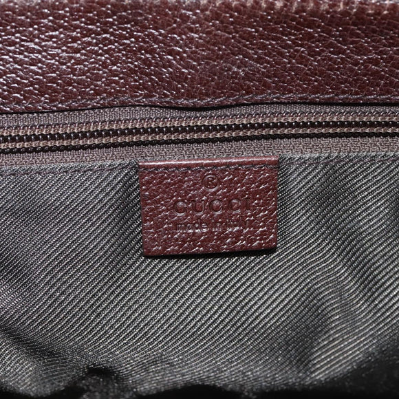 GUCCI GG Canvas Shoulder Bag Brown Silver 114273 Auth 182886A