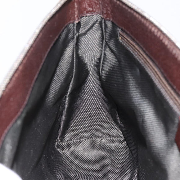 GUCCI GG Canvas Shoulder Bag Brown Silver 114273 Auth 182886A