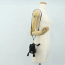 Miu Miu Matelassé Schultertasche Leder Schwarz Gold Auth 182887M-23
