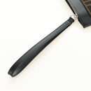 FENDI Zucca Canvas Clutch Bag Black Brown Auth 182892M-8