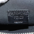 FENDI Zucca Canvas Clutch Bag Black Brown Auth 182892M-10