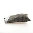 FENDI Zucca Canvas Clutch Bag Black Brown Auth 182892M-3