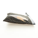 FENDI Zucca Canvas Clutch Bag Black Brown Auth 182892M-4