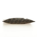 FENDI Zucca Canvas Clutch Bag Black Brown Auth 182892M-6