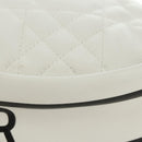 Christian Dior Canage Vibe Shoulder Bag Lamb Skin 2way White Gold Auth 182900SM-18