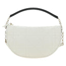 Christian Dior Canage Vibe Shoulder Bag Lamb Skin 2way White Gold Auth 182900SM-13