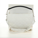 Christian Dior Canage Vibe Shoulder Bag Lamb Skin 2way White Gold Auth 182900SM-12