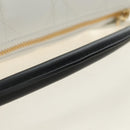 Christian Dior Canage Vibe Shoulder Bag Lamb Skin 2way White Gold Auth 182900SM-7