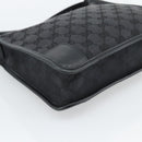 GUCCI GG Canvas Shoulder Bag Black Gold Auth 182901A-9