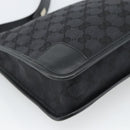 GUCCI GG Canvas Shoulder Bag Black Gold Auth 182901A-16