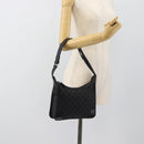 GUCCI GG Canvas Shoulder Bag Black Gold Auth 182901A-22
