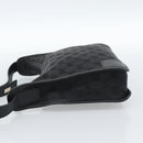 GUCCI GG Canvas Shoulder Bag Black Gold Auth 182901A-3