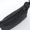 GUCCI GG Canvas Shoulder Bag Black Gold Auth 182901A-6