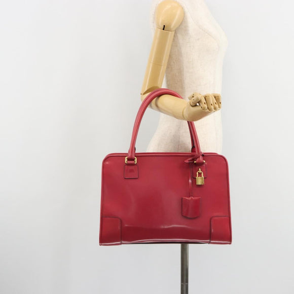 LOEWE Amazona 36 Handtas Lakleer Goud Roze Origineel 182902A