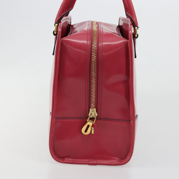LOEWE Amazona 36 Hand Bag Patent leather Gold Pink Auth 182902A