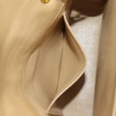 CHANEL Chain Shoulder Bag Lamb Skin Beige Gold CC Auth 182904SAV-23