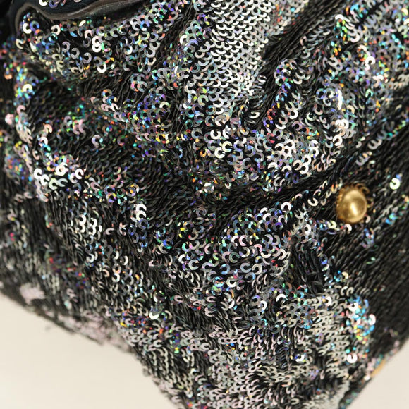 Miu Miu Shoulder Bag Sequin 2way Gold Silver Auth 182905SM
