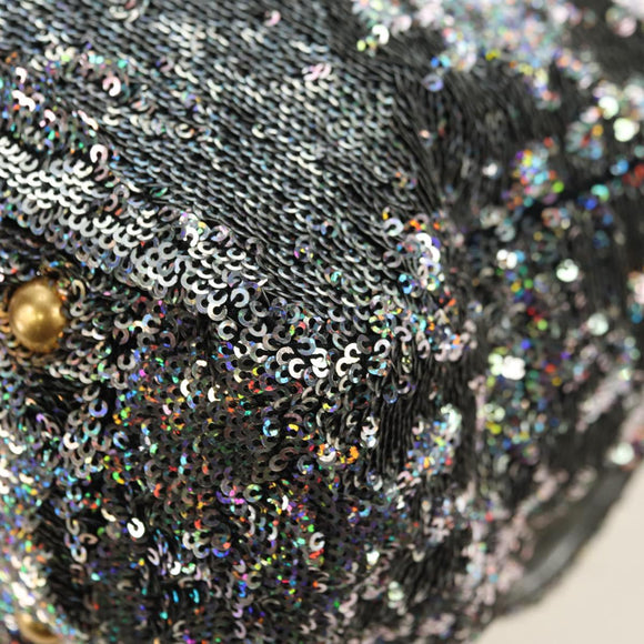 Miu Miu Shoulder Bag Sequin 2way Gold Silver Auth 182905SM