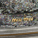 Miu Miu Shoulder Bag Sequin 2way Gold Silver Auth 182905SM-20