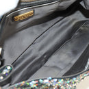 Miu Miu Shoulder Bag Sequin 2way Gold Silver Auth 182905SM-10