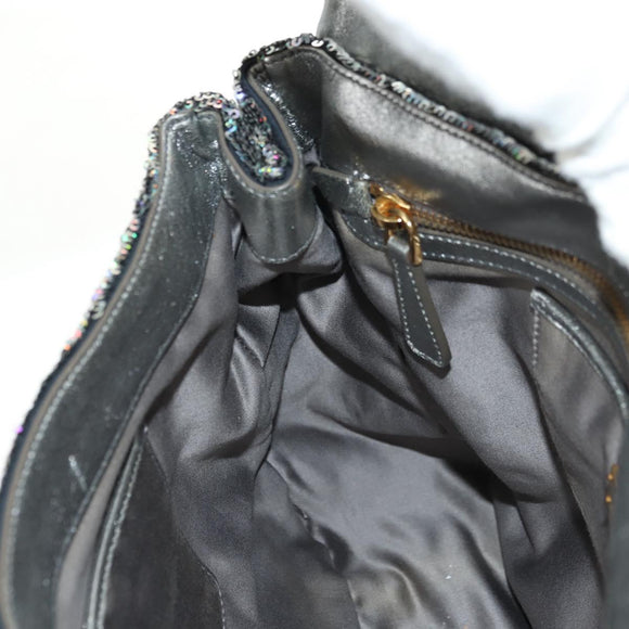 Miu Miu Shoulder Bag Sequin 2way Gold Silver Auth 182905SM