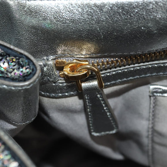 Miu Miu Shoulder Bag Sequin 2way Gold Silver Auth 182905SM