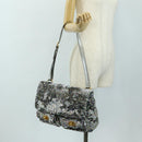 Miu Miu Shoulder Bag Sequin 2way Gold Silver Auth 182905SM-32