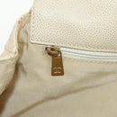 CHANEL Bicolore Rucksack Caviar Leder Beige Gold CC Auth 182907V-20