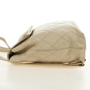 CHANEL Bicolore Rucksack Caviar Leder Beige Gold CC Auth 182907V-5
