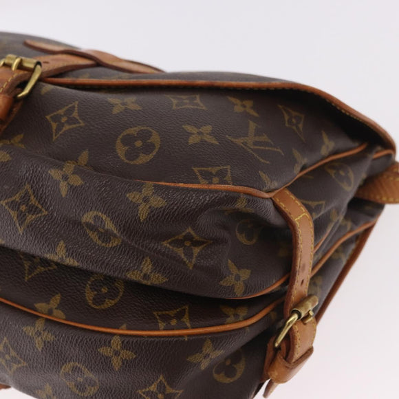 LOUIS VUITTON Monogram Saumur 30 Shoulder Bag M42256 LV Auth 182909A