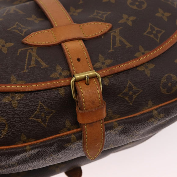 LOUIS VUITTON Monogram Saumur 30 Shoulder Bag M42256 LV Auth 182909A