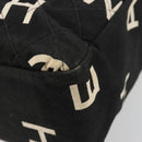 CHANEL Matelasse Hand Bag Canvas Black Gold CC Auth 182910-15