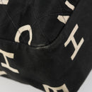 CHANEL Matelasse Hand Bag Canvas Black Gold CC Auth 182910-8