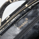 CHANEL Matelasse Hand Bag Canvas Black Gold CC Auth 182910-18