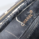 CHANEL Matelasse Hand Bag Canvas Black Gold CC Auth 182910-10