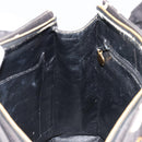CHANEL Matelasse Hand Bag Canvas Black Gold CC Auth 182910-20