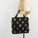 CHANEL Matelasse Hand Bag Canvas Black Gold CC Auth 182910-24