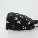 CHANEL Matelasse Hand Bag Canvas Black Gold CC Auth 182910-3