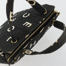 CHANEL Matelasse Hand Bag Canvas Black Gold CC Auth 182910-6