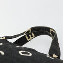 CHANEL Matelasse Hand Bag Canvas Black Gold CC Auth 182910-14