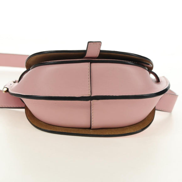 LOEWE Gate Dual Waist bag Leather Pink Gold Auth 182911M
