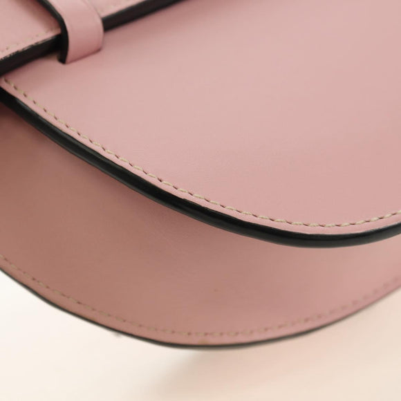 LOEWE Gate Dual Waist bag Leather Pink Gold Auth 182911M