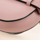 LOEWE Gate Dual Waist bag Leather Pink Gold Auth 182911M-17