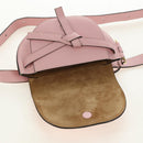 LOEWE Gate Dual Waist bag Leather Pink Gold Auth 182911M-20
