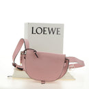 LOEWE Gate Dual Waist bag Leather Pink Gold Auth 182911M-12
