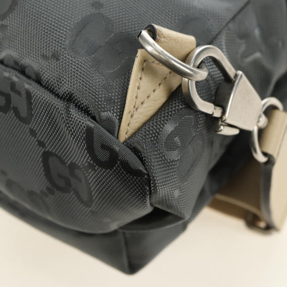 GUCCI GG Canvas Off The Grid Shoulder Bag Gray Silver 658631 Auth 182912M